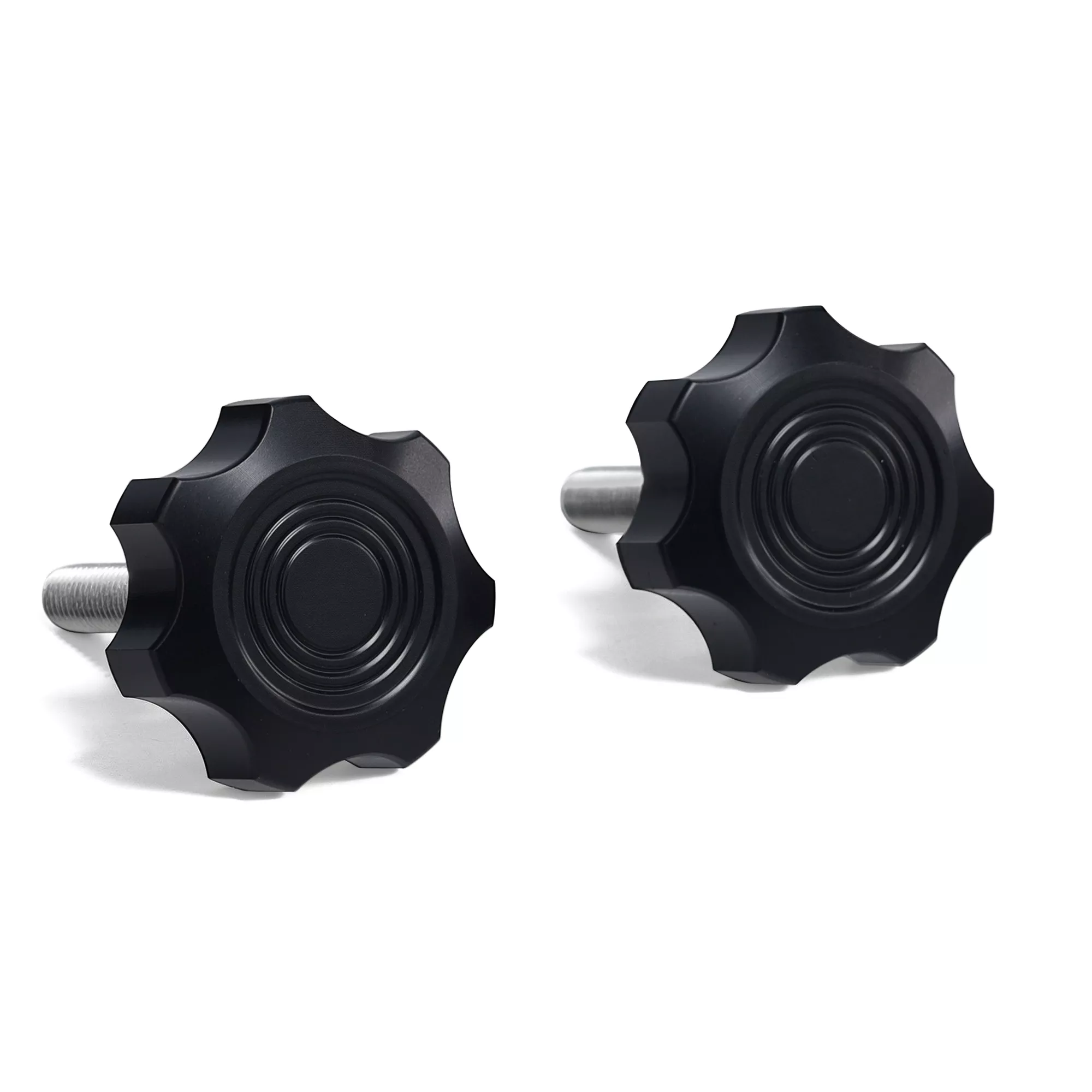 ‘Route 66’ Black Billet Aluminum Windshield Knobs | Pair | 1966-77 Ford BroncoSKU: 7023